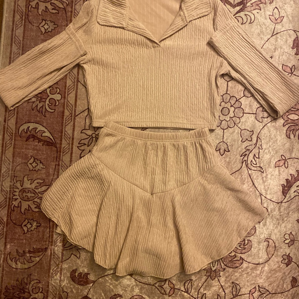 SHEIN Tan Mini Skirt